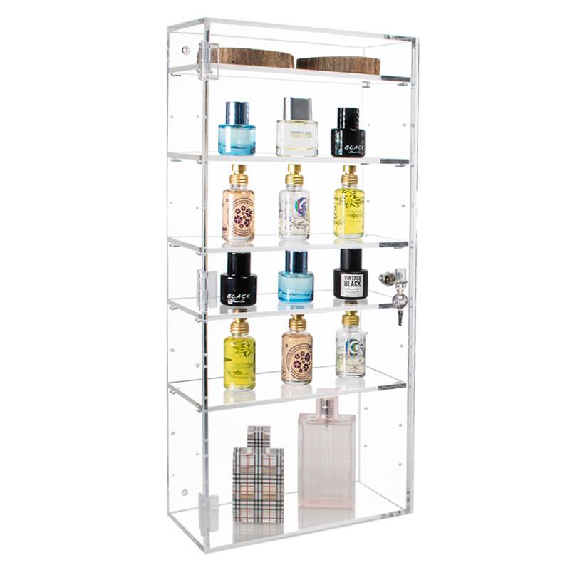 Wall mounted lockable acrylic display case