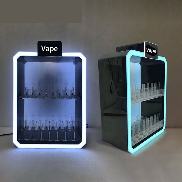 LED lighting vape acrylic display case for retail stores