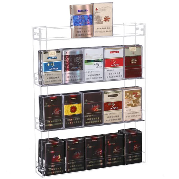 Wall Mounted E Cigarette Acrylic Display Rack